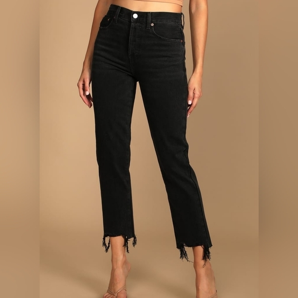 Charlie Washed Black High Rise Straight Jeans Size 26 NWT - Picture 1 of 13